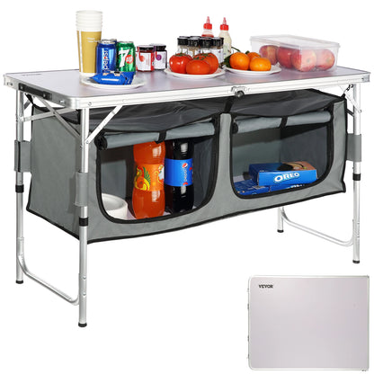 Snel Opzetbare Opvouwbare Campingtafel – MDF Buitentafel voor Picknicks, BBQ, Camping en Reizen met de Camper