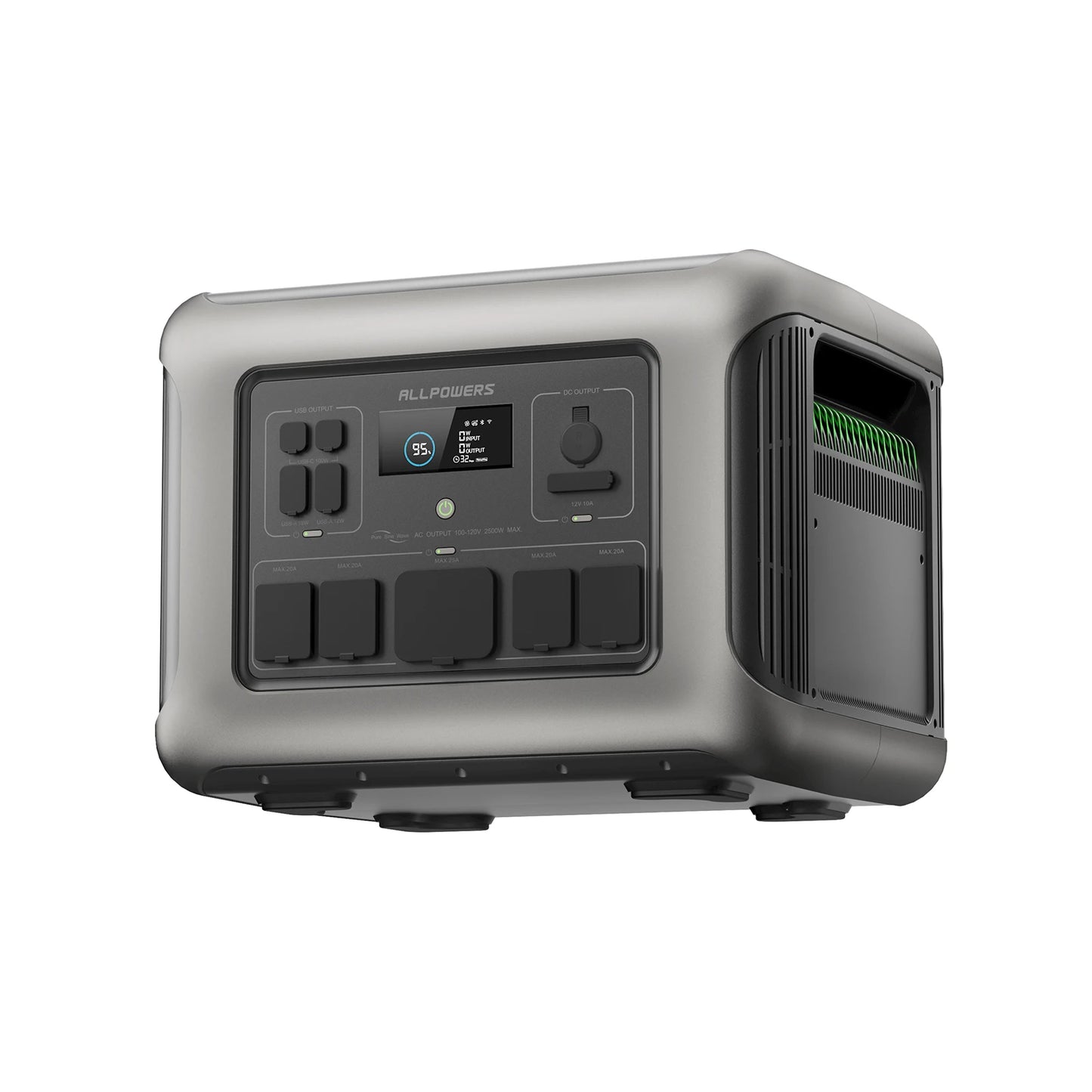 ALLPOWERS Draagbaar Powerstation R600, 299Wh LiFePO4-batterij met 2x 600W (1200W Piekvermogen) AC-stopcontacten voor Outdoor Camping, Camper en Thuisgebruik